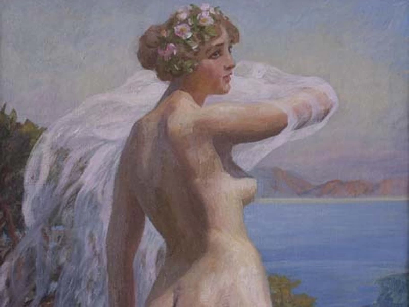 1870-Ivan Tišov - Nudo nel paesaggio